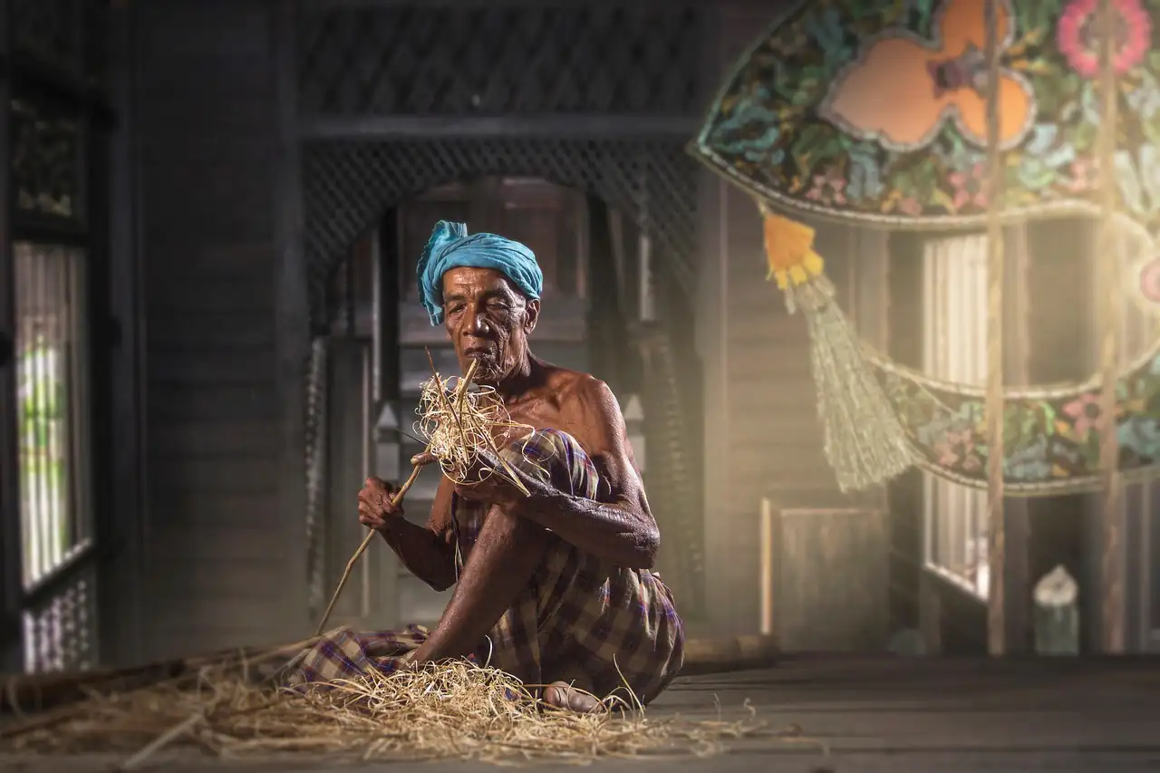 An artisan working in a craft workshop