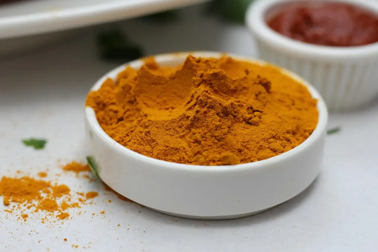 A bowl of turmeric powder