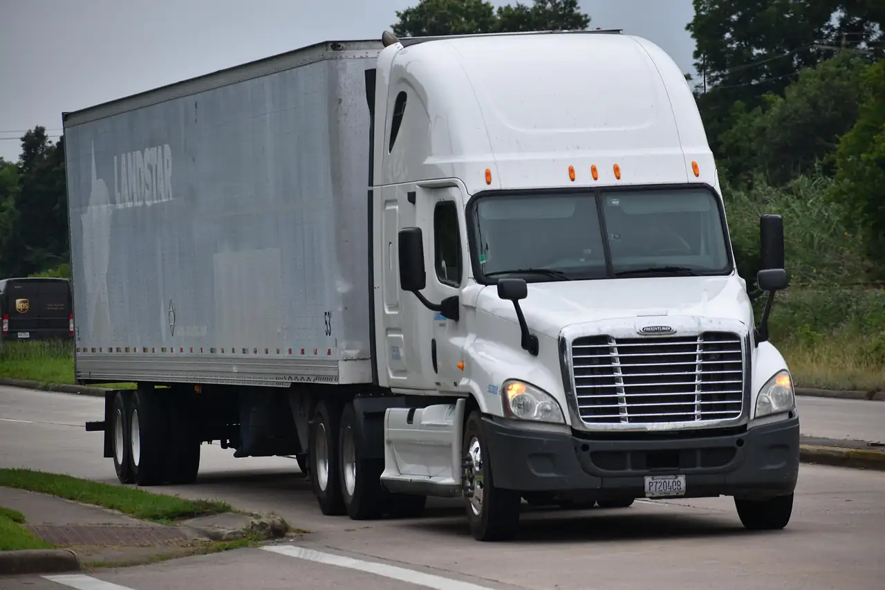 A box truck on the road