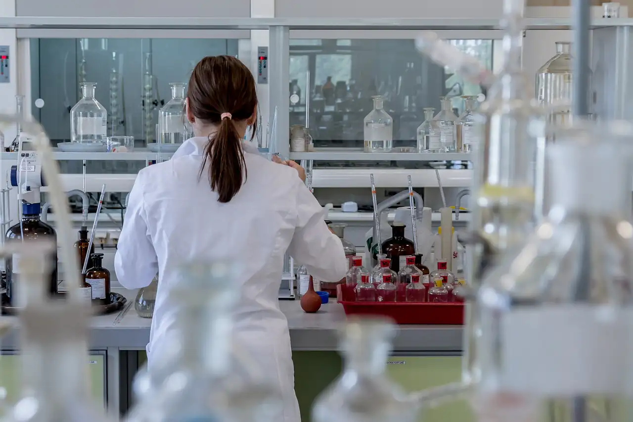 A scientist working in a testing laboratory