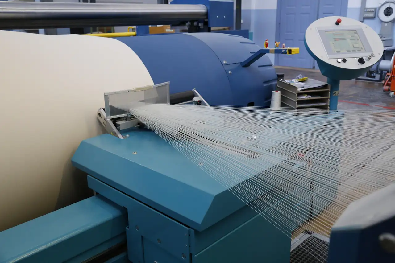 A fabric finishing machine in a mill