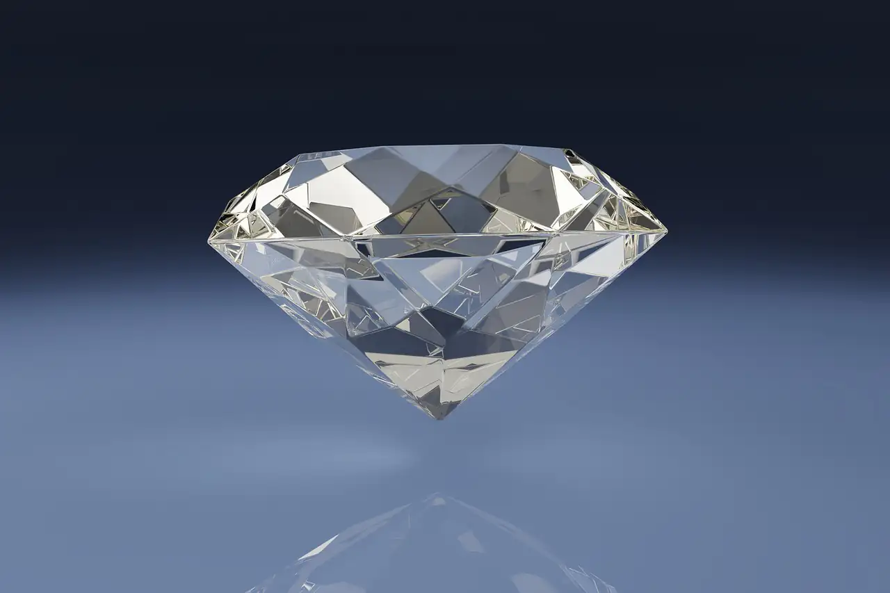 A cut diamond