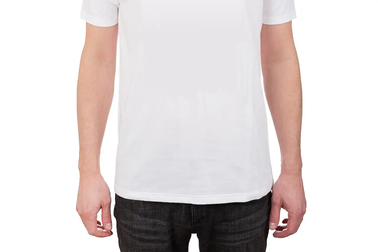 A plain white T-shirt