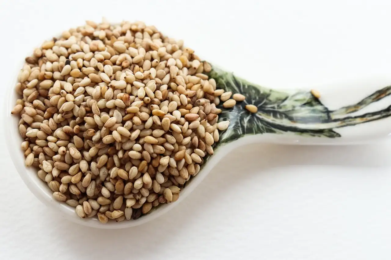 A spoonful of sesame seeds