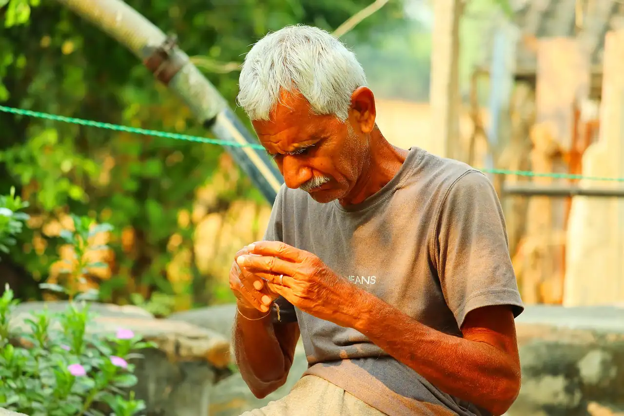 An older craftsman at work