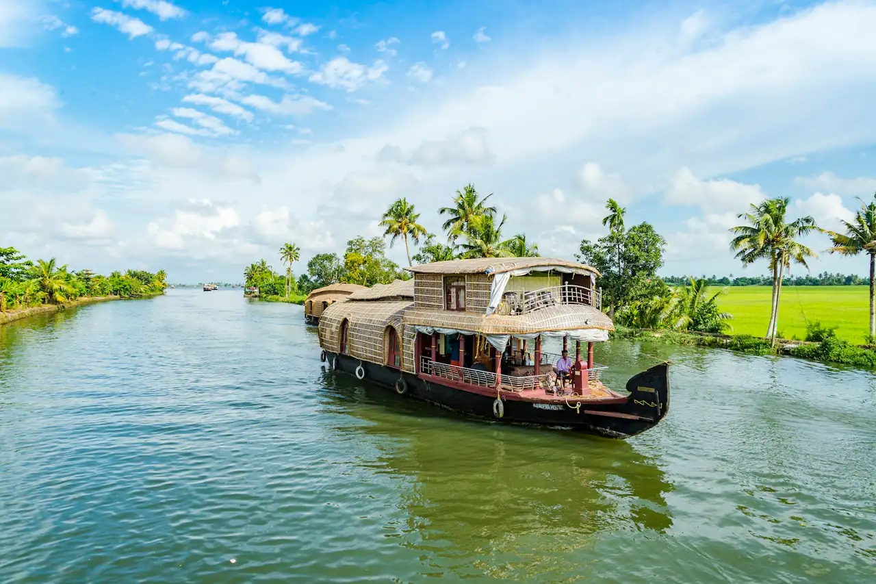 A houseboat on the Kerala backwaters