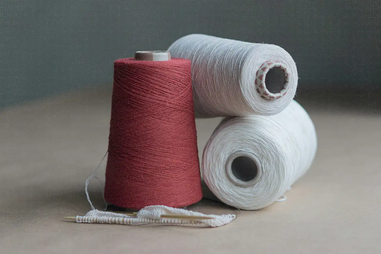 Cones of cotton yarn