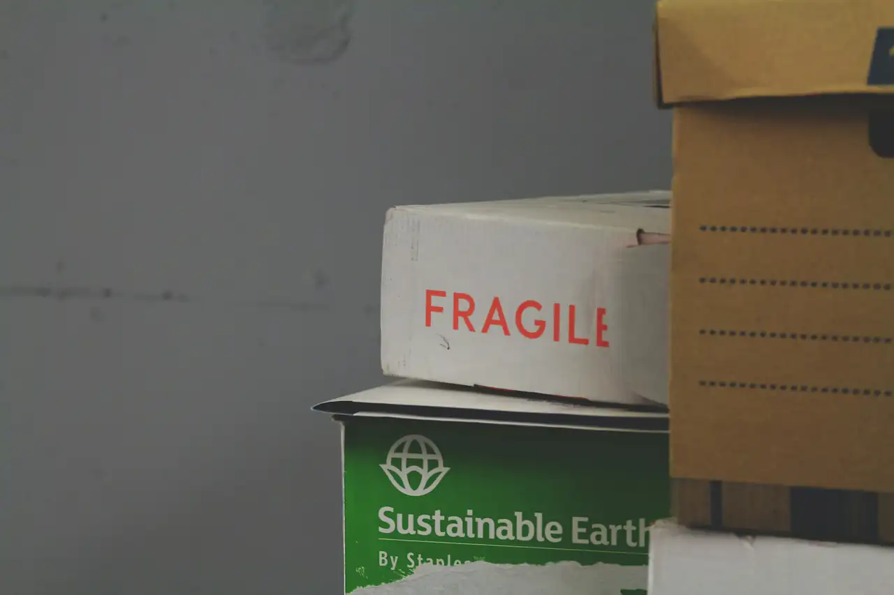 A carton marked fragile