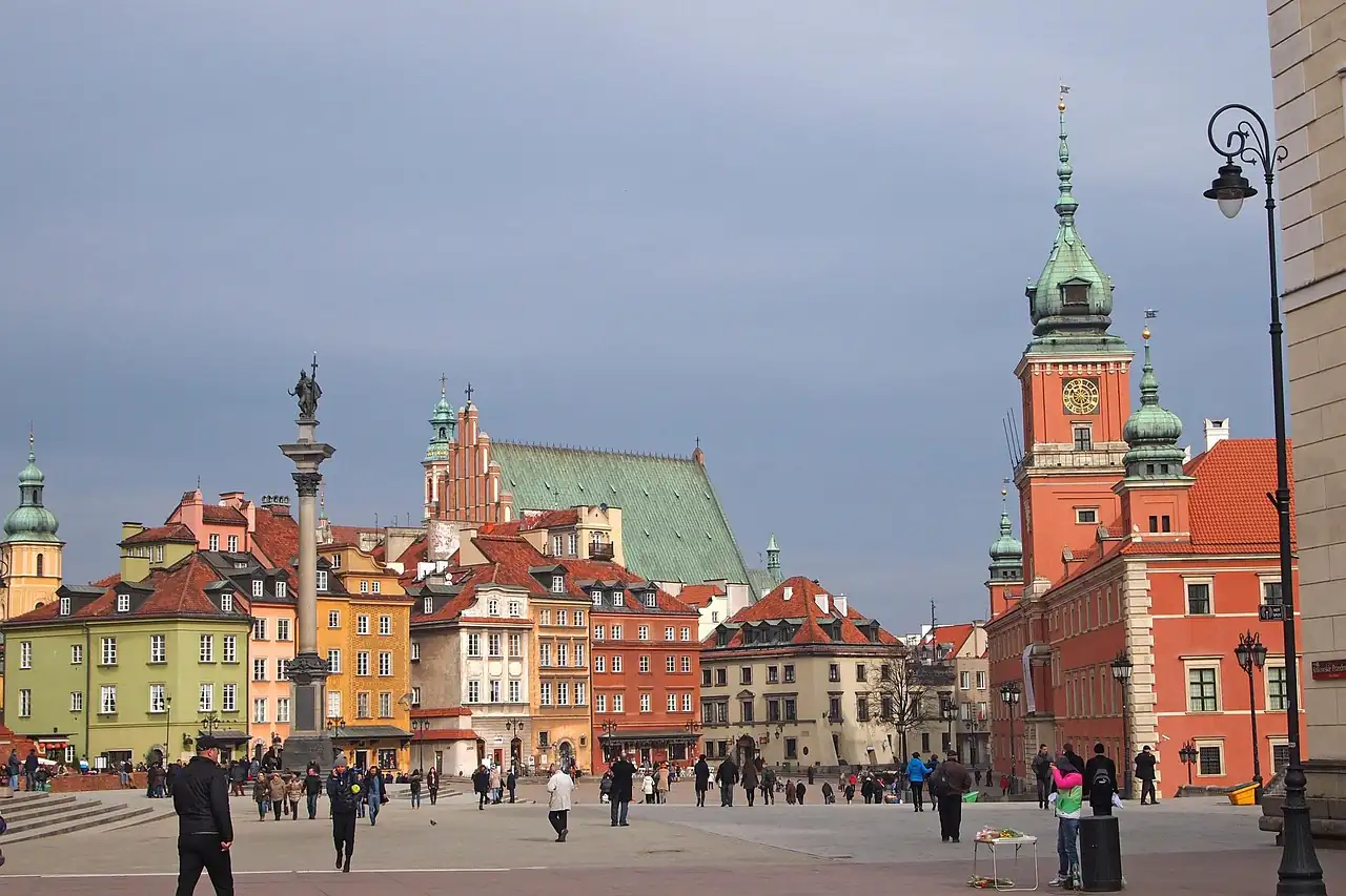 Colourful facades on an old town square