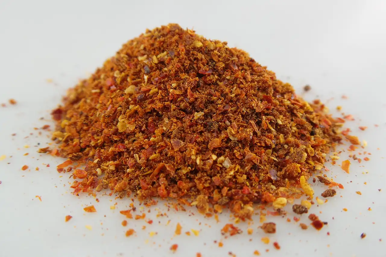 A heap of crushed chilli