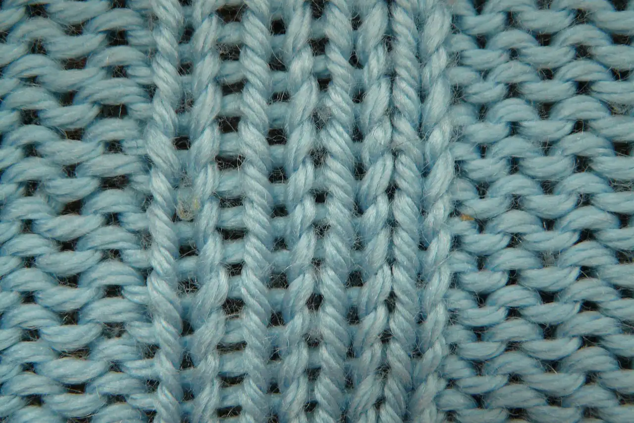 Knitted fabric close up