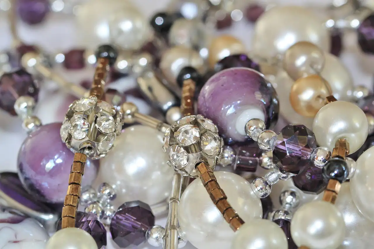 Beaded necklaces heaped together